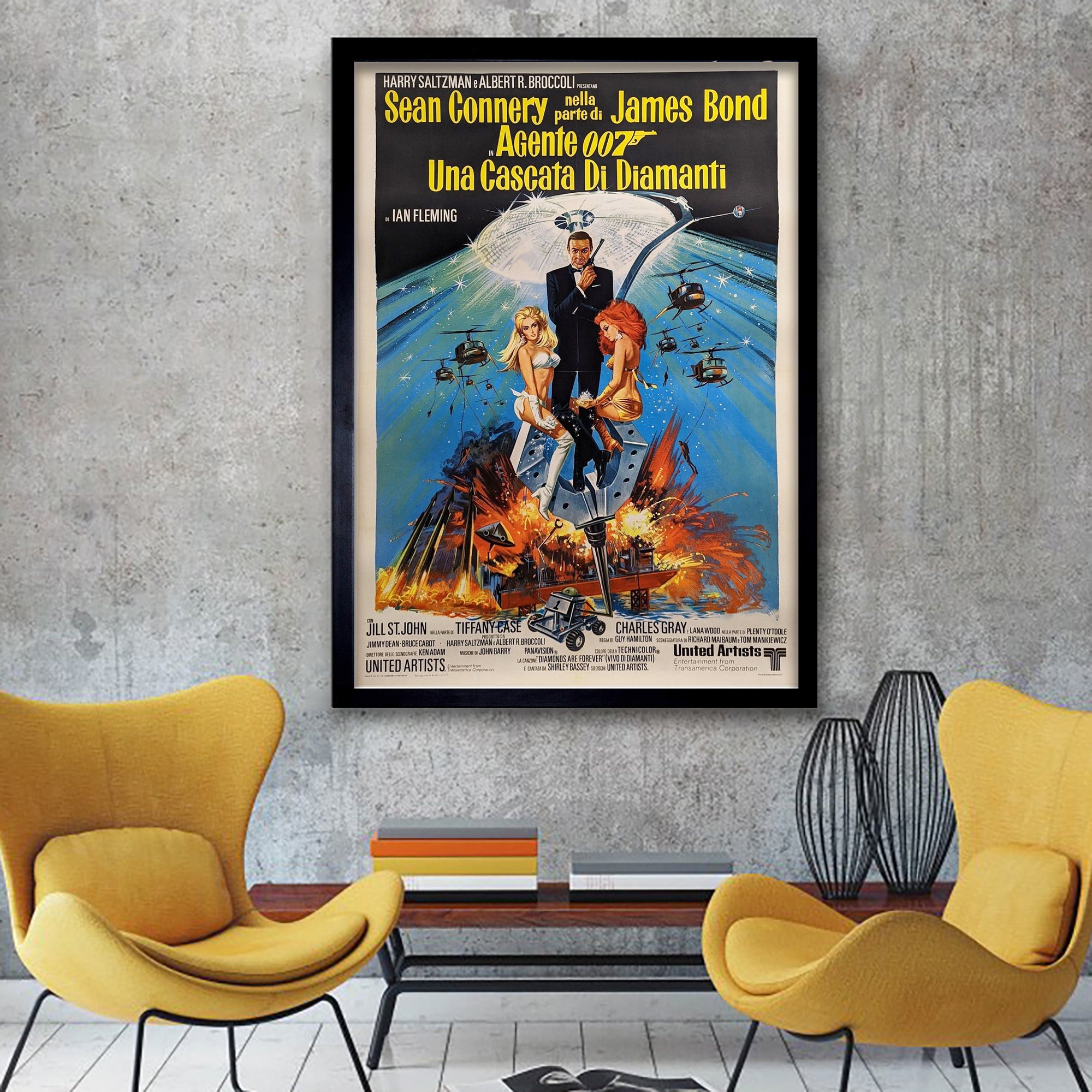 James Bond 007: Diamonds Are Forever – “Una Cascata Di Diamanti” - Original Italian Fil Poster