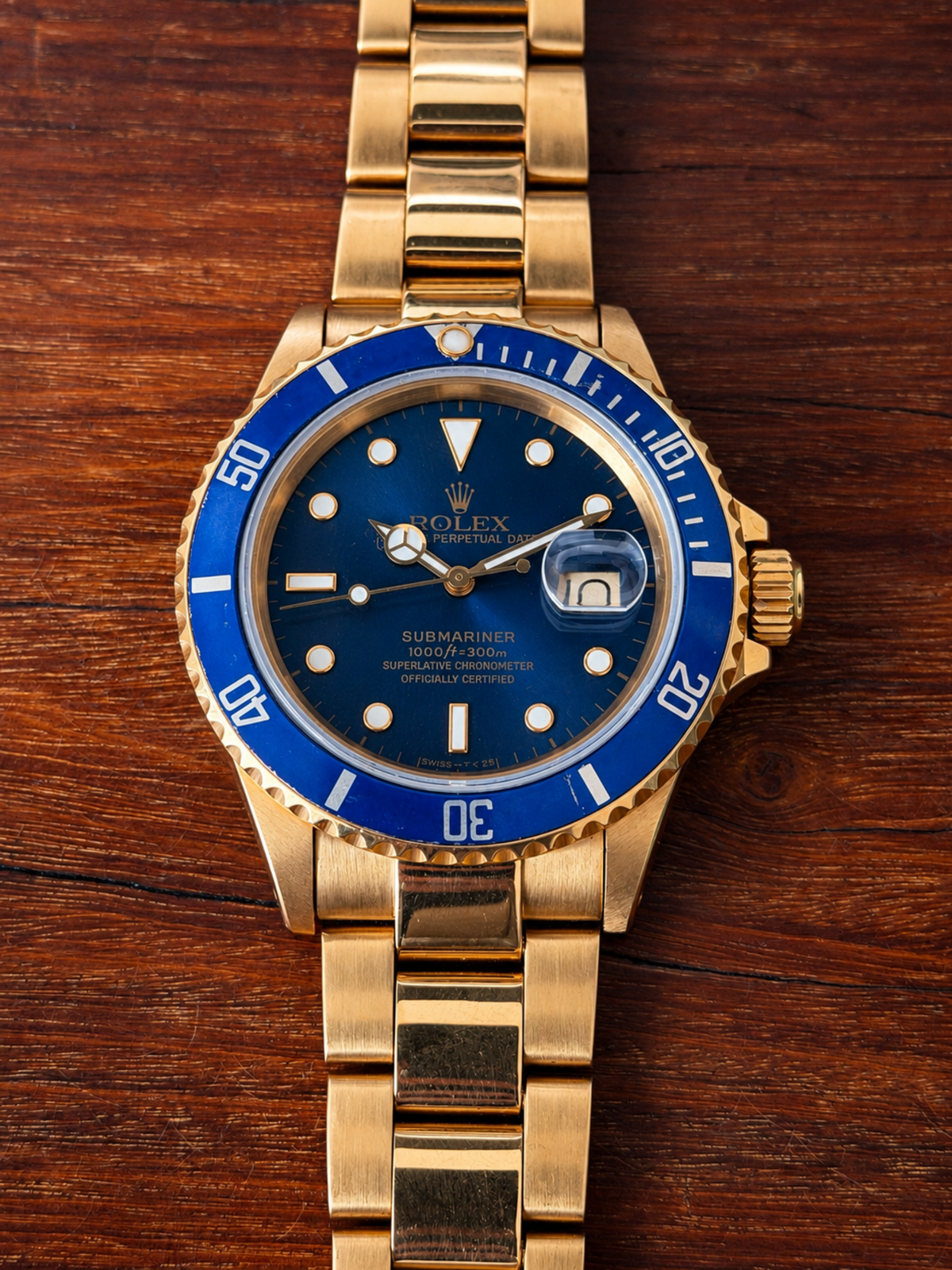 Rolex Submariner - Ref. 16808 -  18k Yellow Gold - Full set 1988