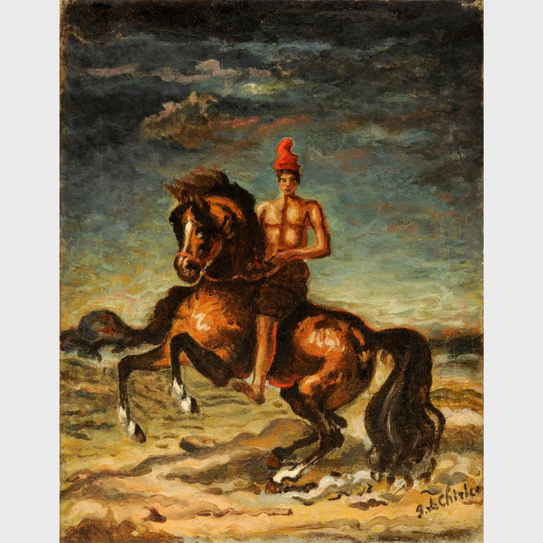 Giorgio de Chirico - Cavallo e Cavaliere con Berretto Frigio — 1935 circa